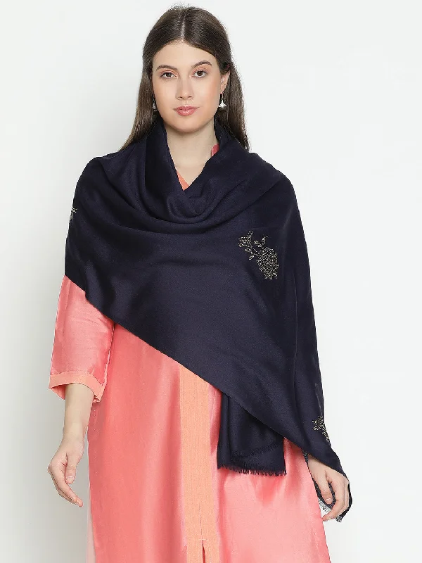 Mystic Spark Woolen Embellished Shawl Trendy Embroidered Shawl Wrap