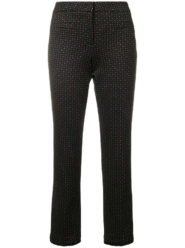 polka dot cropped trousers Chinos Cotton Straight Leg