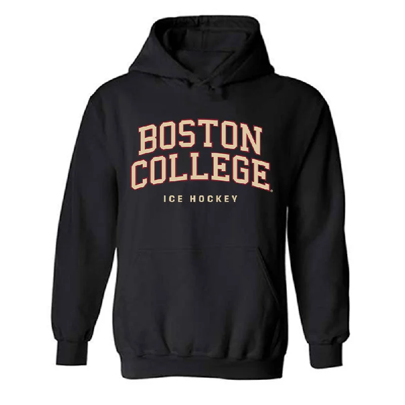 Boston College - NCAA Women's Ice Hockey : Tricia Piku - Classic Shersey Hooded Sweatshirt Hoodie with Side Slits Relaxed Casual