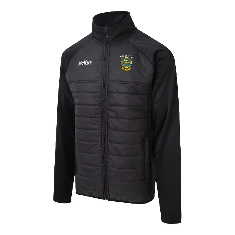 Mc Keever Eire Og GAC Craigavon Core 22 Hybrid Jacket - Adult - Black Knit Fabric Woven Fabric Fleece Fabric