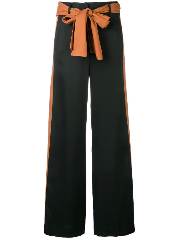 side stripe palazzo trousers Trousers Formal Black