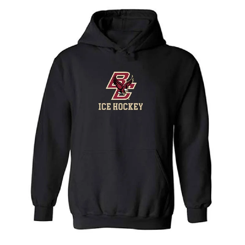 Boston College - NCAA Women's Ice Hockey : Tricia Piku - Classic Shersey Hooded Sweatshirt Hoodie with Hem Drawcord Adjustable Customizable