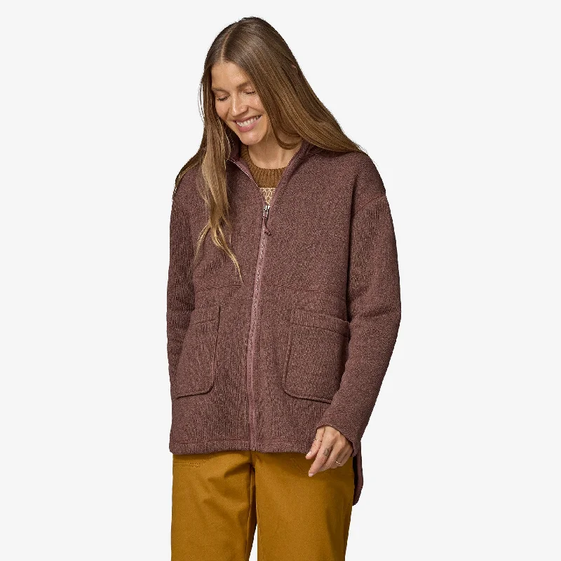 Patagonia Women's Better Sweater Oversized Fleece Coat - DULSE MAUVE Faux Fur Fabric Real Fur Fabric Shearling Fabric