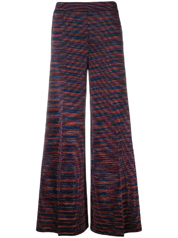 jacquard knit palazzo trousers Trousers Top Rated