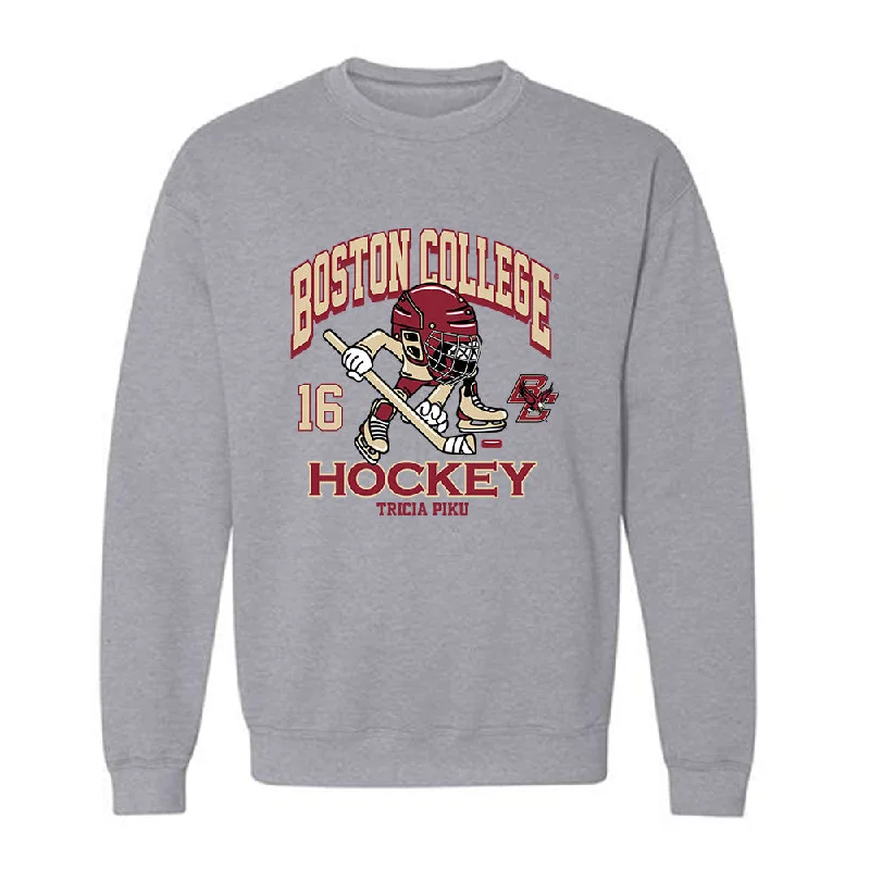 Boston College - NCAA Women's Ice Hockey : Tricia Piku - Fashion Shersey Crewneck Sweatshirt Graphic Hoodie Design Print