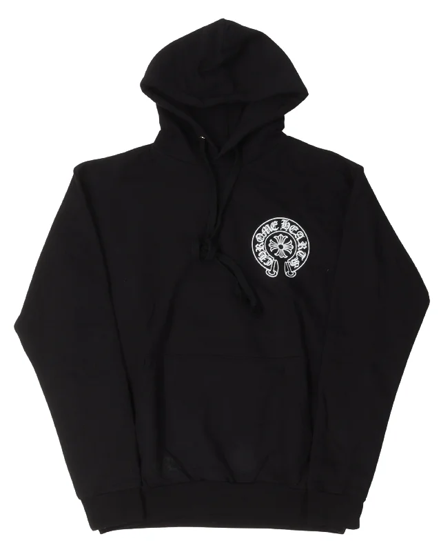 Los Angeles Exclusive Horseshoe Logo Pullover Hoodie Hoodie with Hem Lace Feminine Delicate Los Angeles Exclusive Horseshoe Logo Pullover Hoodie Hoodie with Hem Lace Feminine Delicate