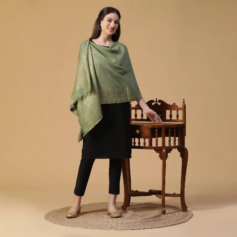 Abiya Splendid Woolen Sheen Woven Design Shawl Comfortable Embroidered Shawl