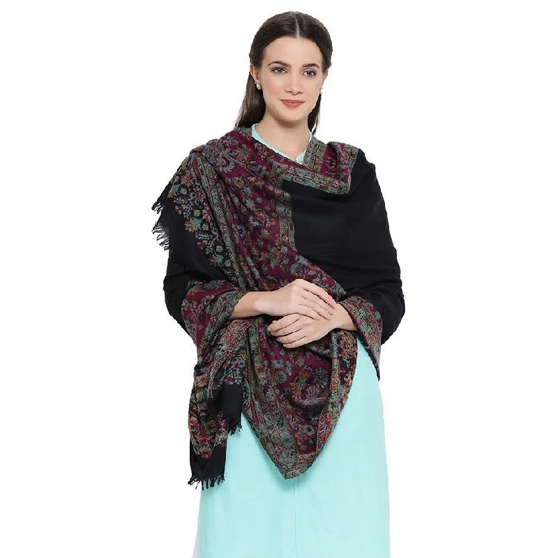 Ethnic Motif Woven Design Kani Shawl Stylish Cashmere Shawl Wrap