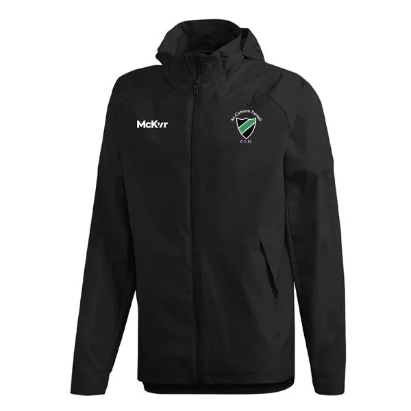 Mc Keever Parnells GAA Core 22 Rain Jacket - Adult - Black A-Line Jacket Boat Neck Shawl Collar