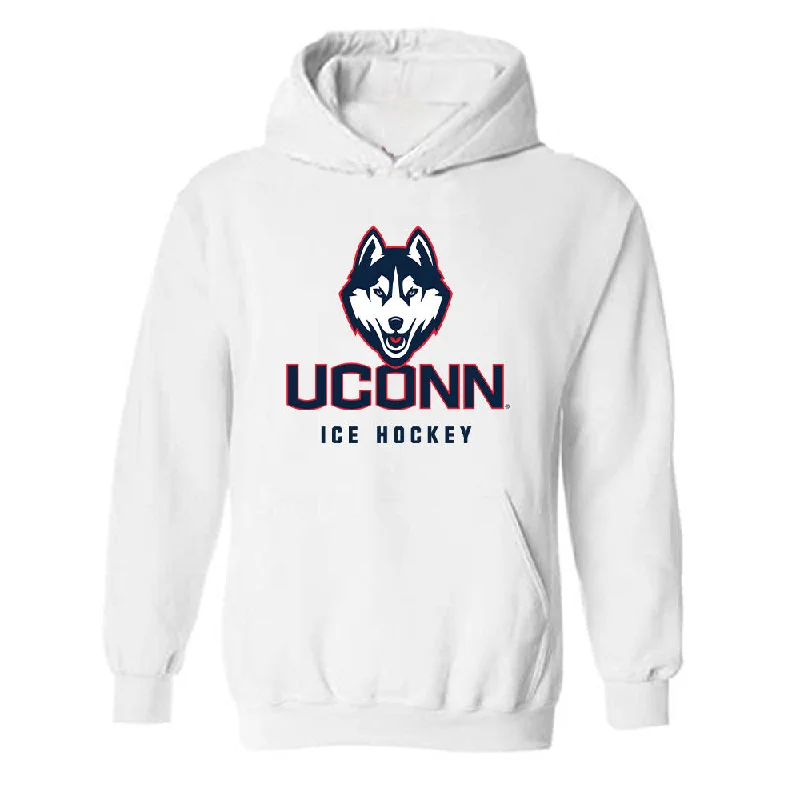 UConn - NCAA Women's Ice Hockey : Taylor Porthan - Classic Shersey Hooded Sweatshirt Hoodie with Ribbed Cuffs Snug Fit Comfort