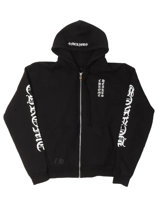 Zip Up Eye Test Logo Hoodie Hoodie with Gradient Ombre Colorful