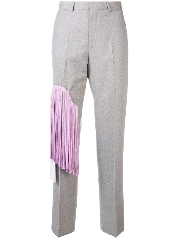 fringed colourblock trousers Trousers Modern Contemporary