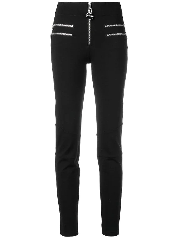 zip-embellished skinny trousers Trousers Custom Made