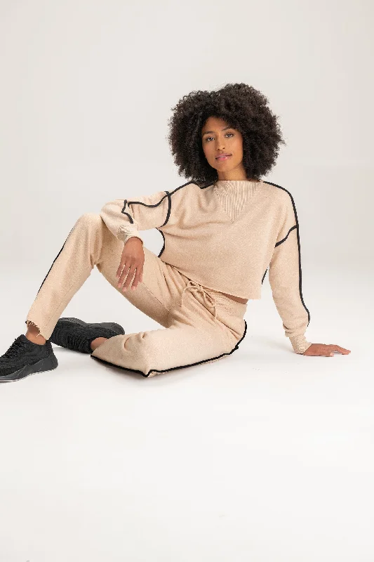 Daybreak Cropped Sweatshirt Hoodie with Drawstring Waist Adjustable Fitted
