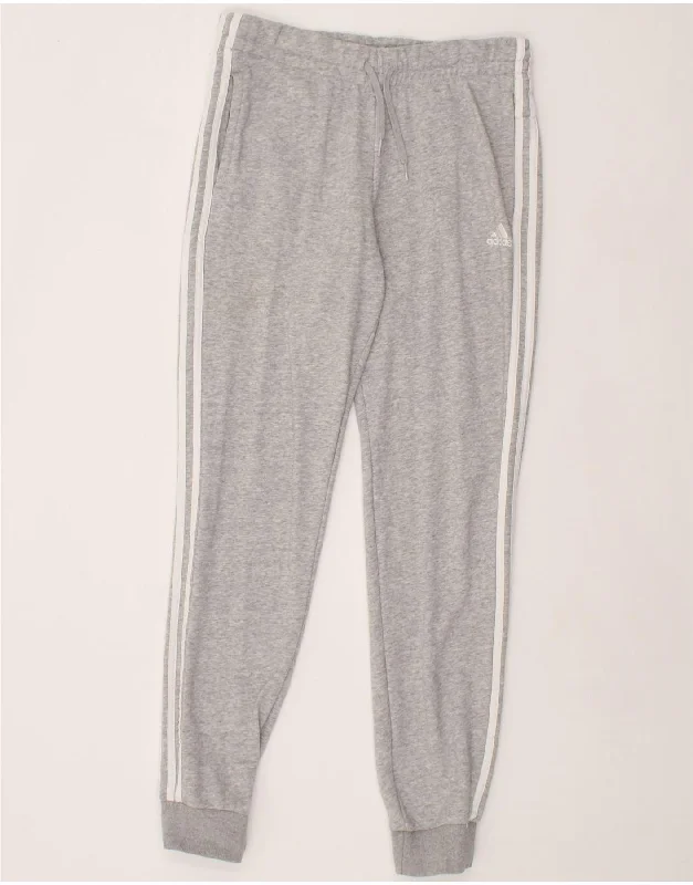 ADIDAS Womens Tracksuit Trousers Joggers UK 12/14 Medium  Grey Cotton Trousers Trousers Formal