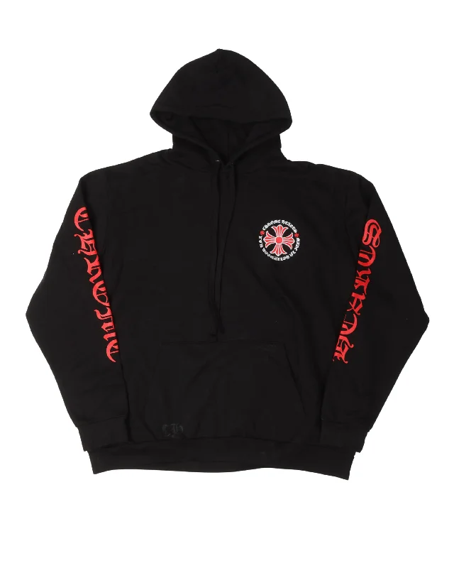 Plus Cross Logo Hoodie Hoodie with Crew Neck Simple Timeless