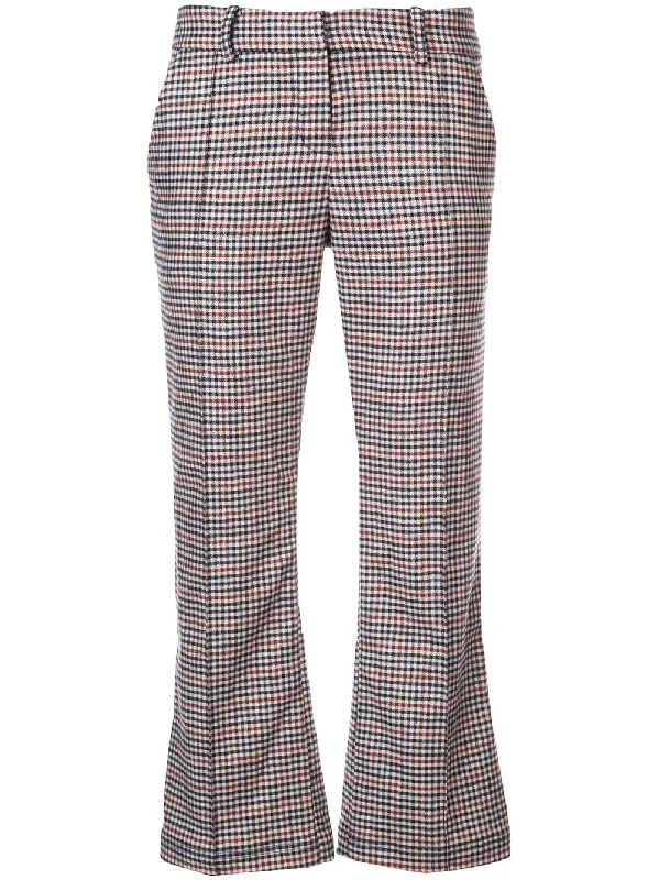 check printed tailored trousers Trousers cozy comfortable