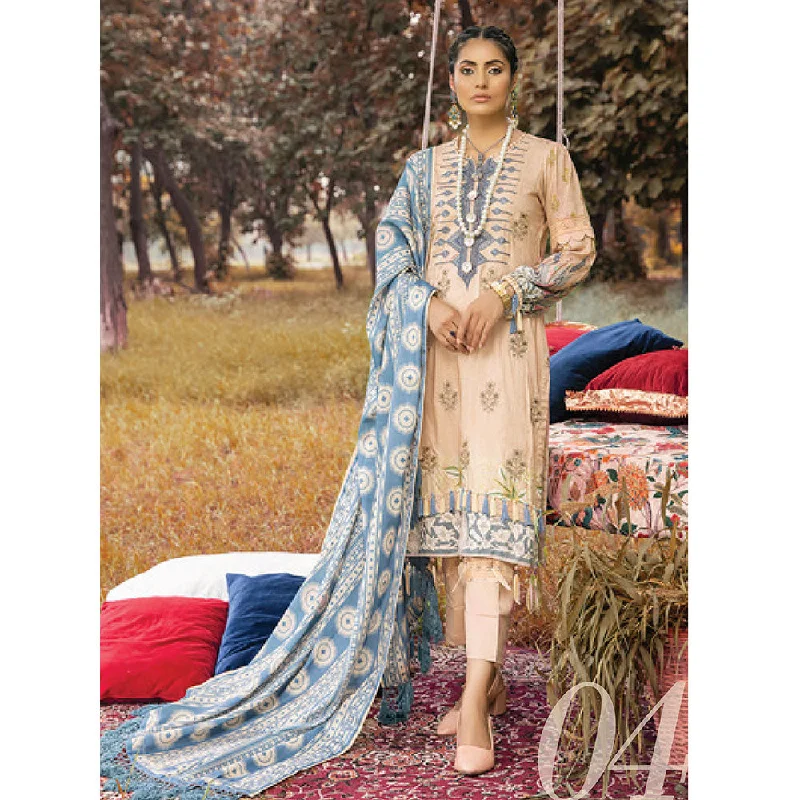 AL Zohaib unstitched 3pc Embroidered Shawl Collection Fashionable Shawl with Fringe