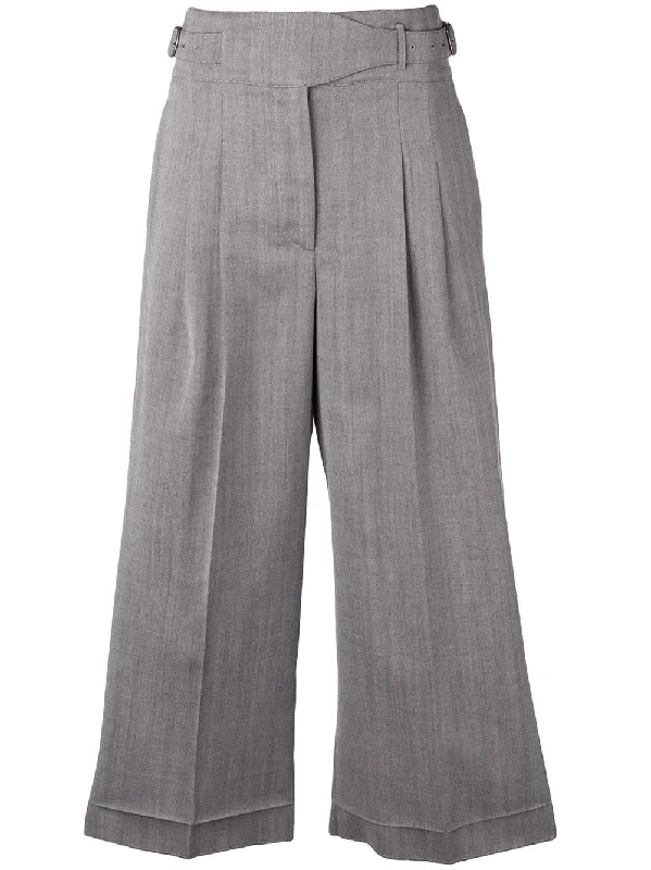 cropped herringbone trousers Trousers Evening Elegant