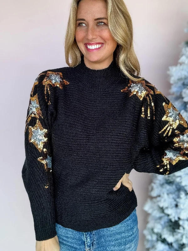 Starstruck Sweater Embroidered Appliqued Beaded