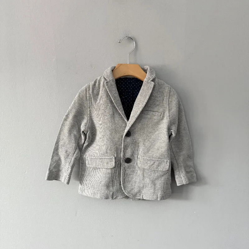 H&M / Light grey cotton polo jacket / 2-3Y Chenille Jacket Brocade Jacket Lace Jacket