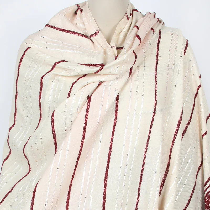 Women's Lining Shawl - Maroon Lightweight Cotton Shawl