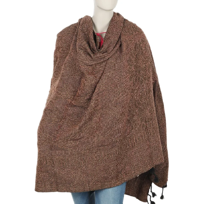 Women's Shawl - Brown Classic Lace Shawl Wrap