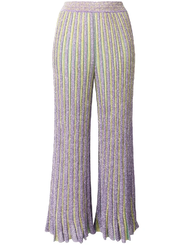 glitter striped trousers Trousers Prom Sequined