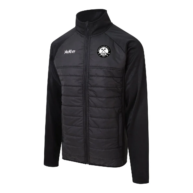 Mc Keever St Peters GAA Core 22 Hybrid Jacket - Adult - Black Cotton Fabric Linen Fabric Terry Fabric