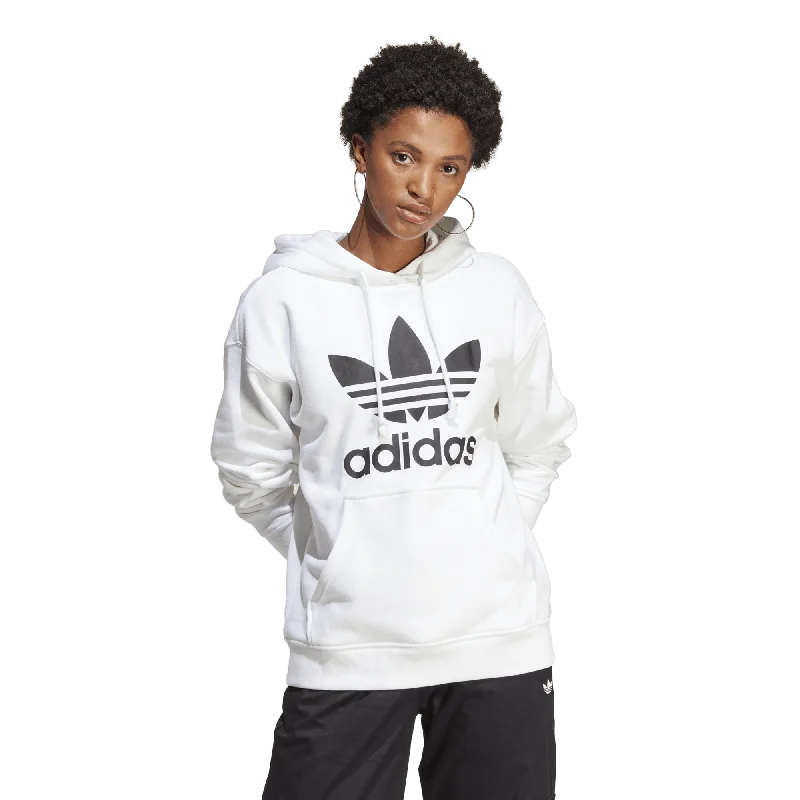 Women's Originals Adidas Adiclor Trfoil Hoodie Hoodie with High-Low Hem Asymmetrical Trendy