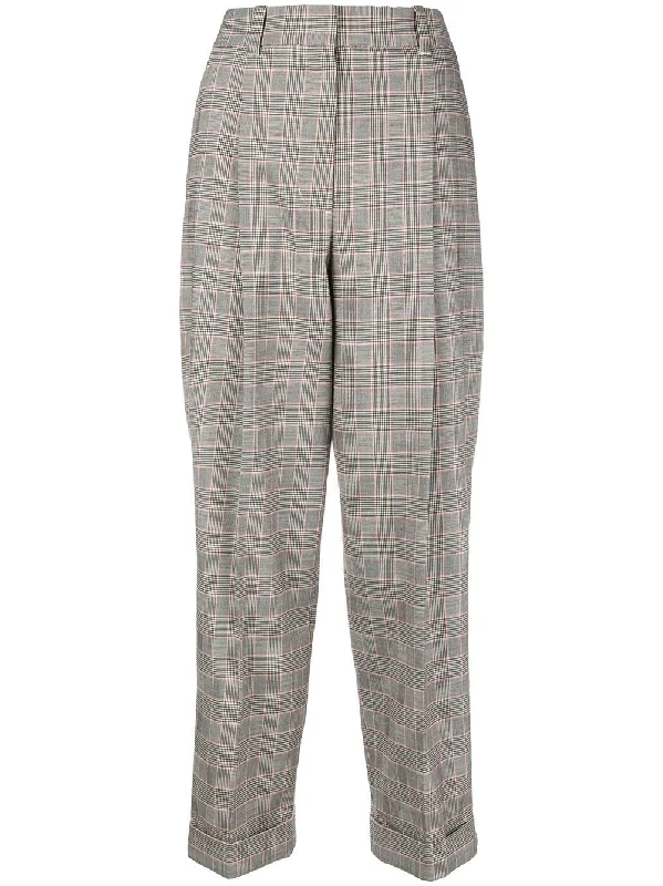 checked high-waist trousers Trousers Vintage Classic