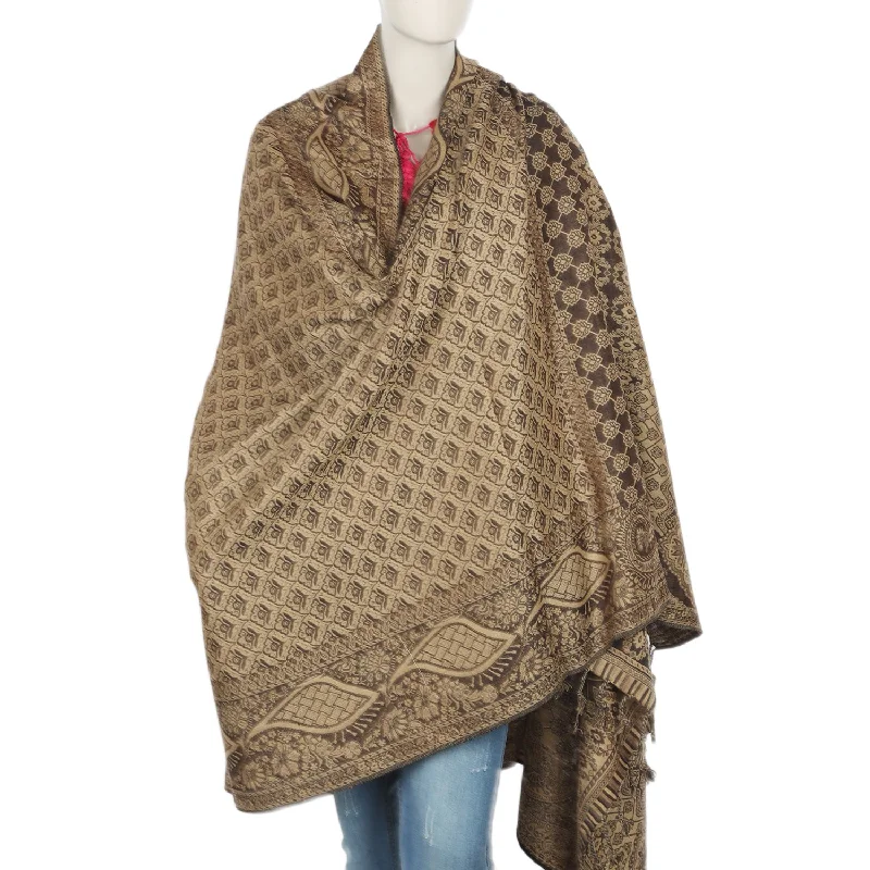 Women's Shawl - Dark Brown Stylish Cashmere Shawl Wrap