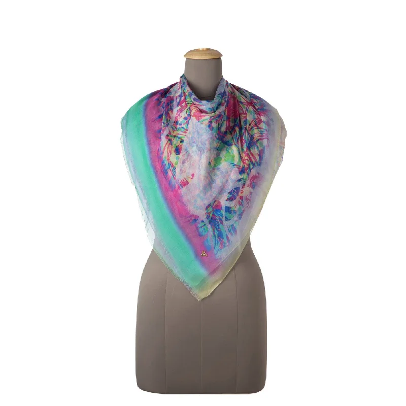 Cmyk Delirium  Shawl Lightweight Cotton Shawl