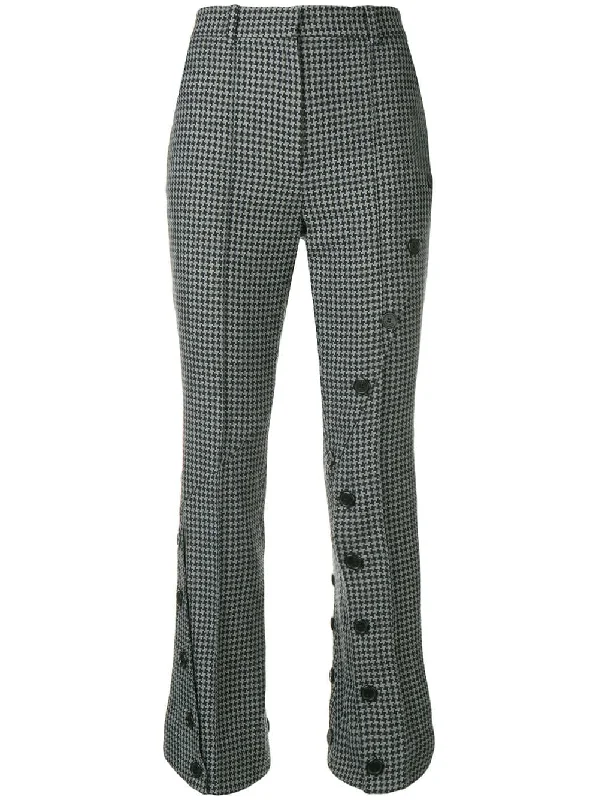 split cuff herringbon trousers Trousers Mesh Breathable