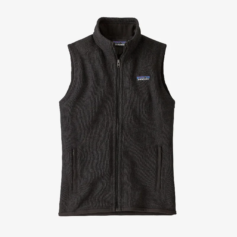 Patagonia Women's Better Sweater Fleece Vest - Black Turtle Neck Boat Neck Asymmetrical Neck