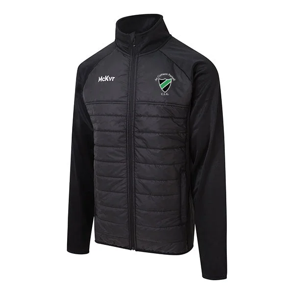 Mc Keever Parnells GAA Core 22 Hybrid Jacket - Adult - Black Notch Collar Peter Pan Collar Cowl Neck