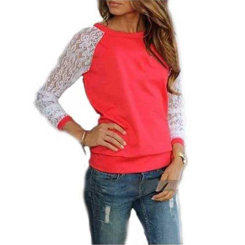 Women Hoodies Fashion Lace Patchwork Pullover Sweatshirt Suit Casual Hoodies Peter Pan Collar Women Hoodies Fashion Lace Patchwork Pullover Sweatshirt Suit Casual Hoodies Peter Pan Collar
