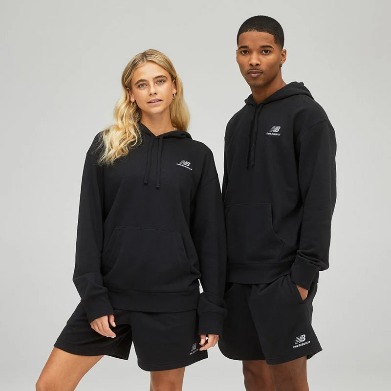 Men's/Women's New Balance Uni-Ssentials French Terry Hoodie "Unisex" Hoodie with Tied Waist Feminine Flattering