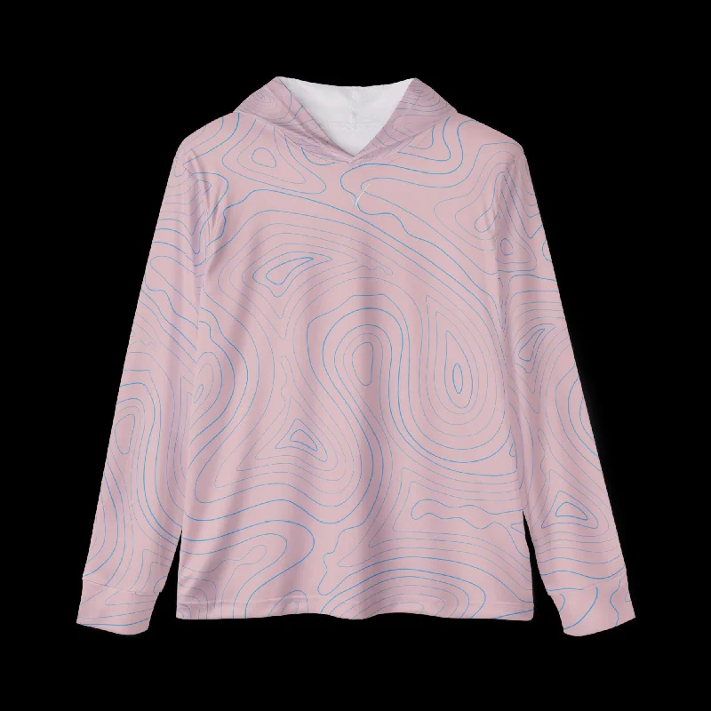 Coral Wave performance Pullover Ruffle Neck Pullover