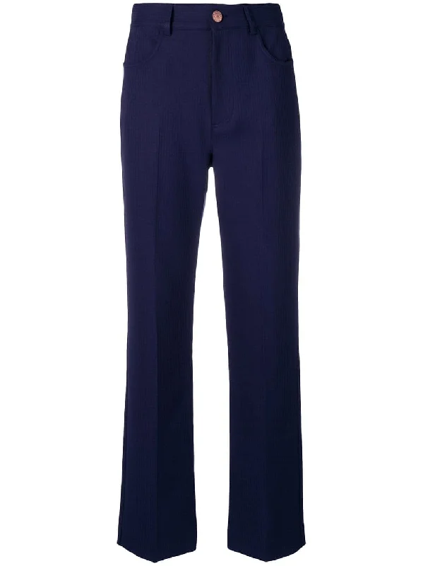 flared high waisted trousers Trousers Velvet Soft