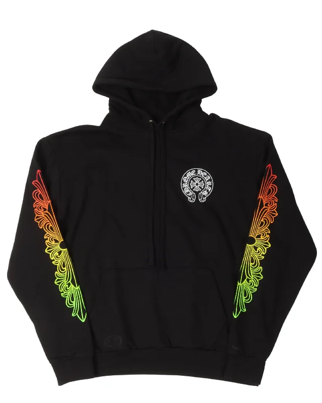 Gradient Floral Circle Hoodie Hoodie with Print Artistic Unique