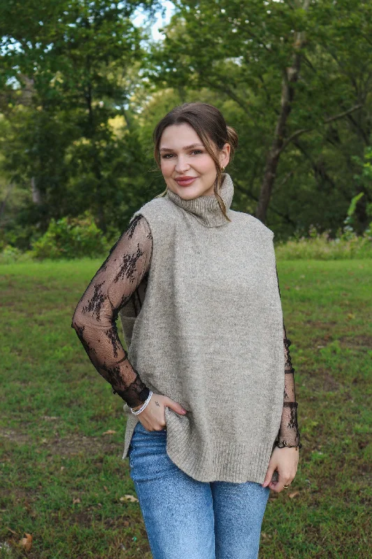 Right At Home Sleeveless Oatmeal Sweater Handmade Hand-knitted Hand-woven