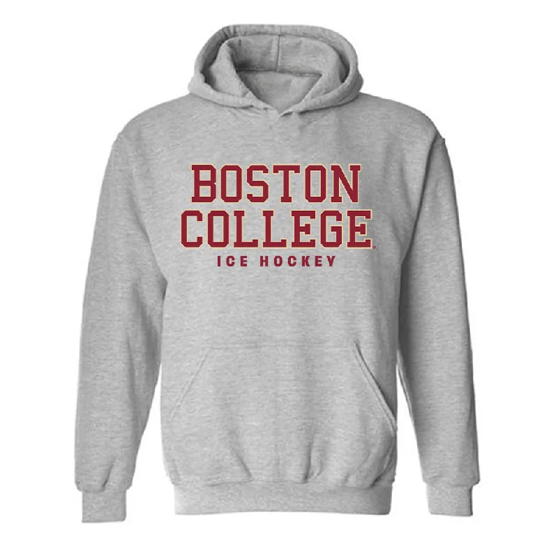 Boston College - NCAA Women's Ice Hockey : Tricia Piku - Classic Shersey Hooded Sweatshirt Hoodie with Slit Hem Functional Movement