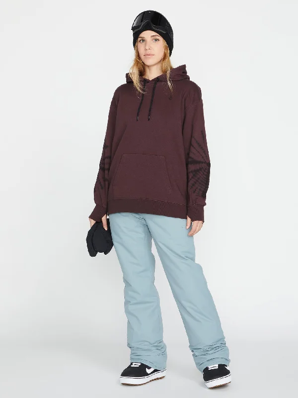 Costus Fleece Hoodie - Black Plum Hoodie with Cropped Fit Short Trendy