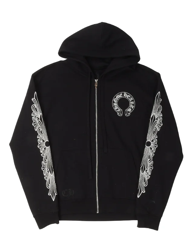 Horseshoe Logo Zip Up Hoodie Hoodie with Gradient Ombre Colorful