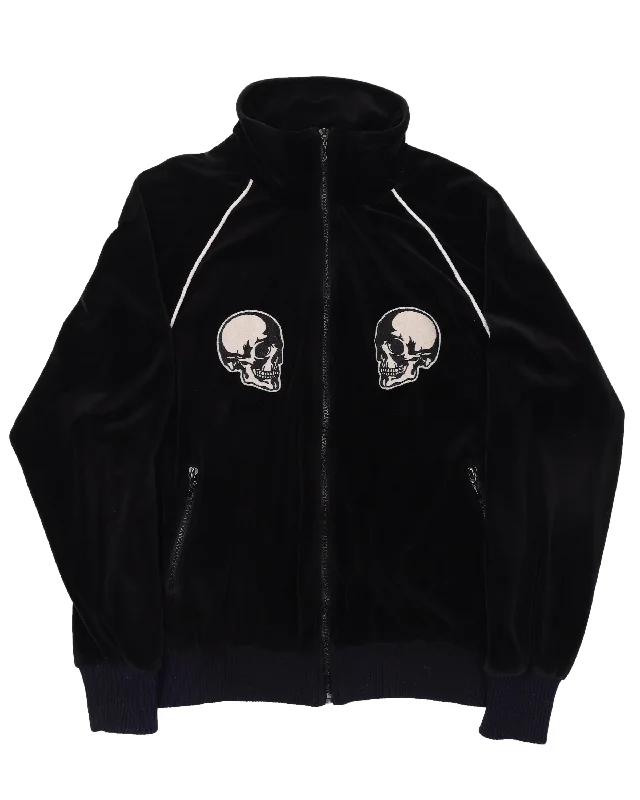 AW03 "Touch Me I'm Sick" Double Skull Velour Track Jacket Wool Jacket Cashmere Jacket Tweed Jacket