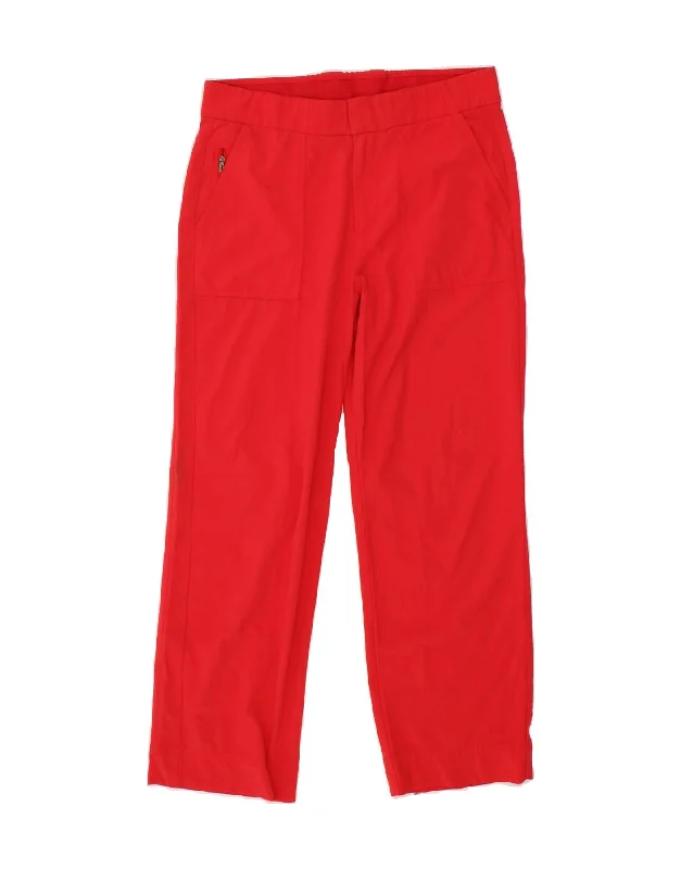 ATHLETA Womens Tracksuit Trousers US 4 Small Red Polyester Trousers Tapered Slim Fit