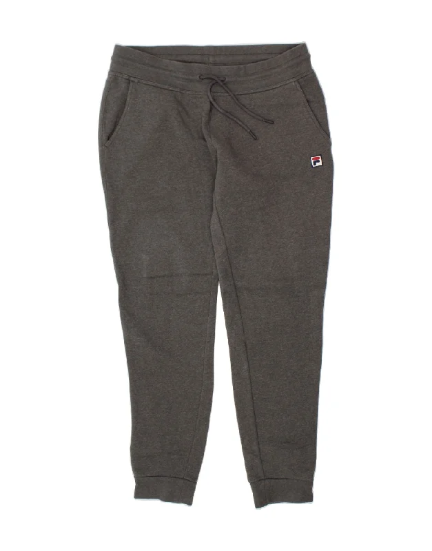 FILA Womens Tracksuit Trousers Joggers UK 20 2XL  Grey Cotton Trousers Travel Practical