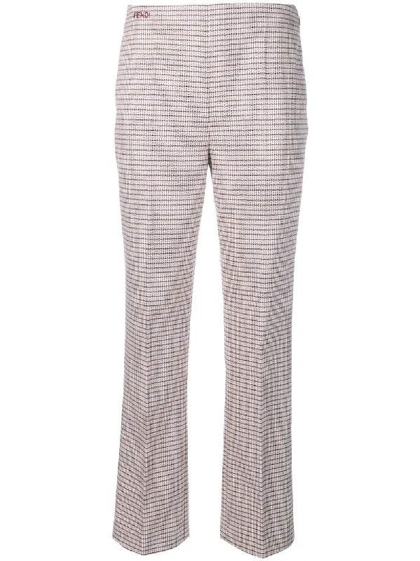 micro check cigarette trousers Trousers fashionable chic