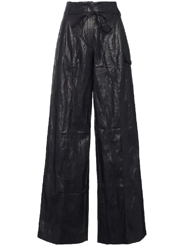 High-Waisted Wide Leg Trousers Trousers Cargo Utility